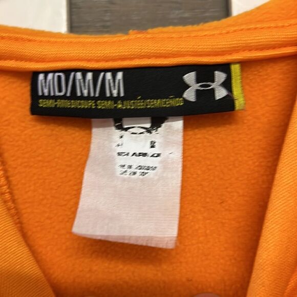 Under Armour Women’s Bright Orange Semi-Fitted Hoodie w/ Kangaroo Pocket-Medium - Picture 14 of 16